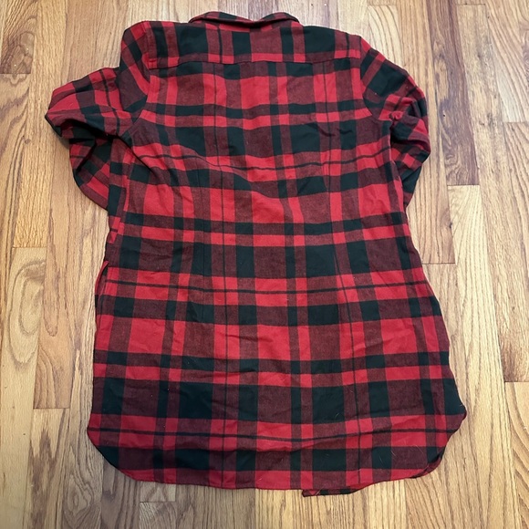 L.L. Bean Red and Black Plaid Button Down Shirt - Picture 3 of 4